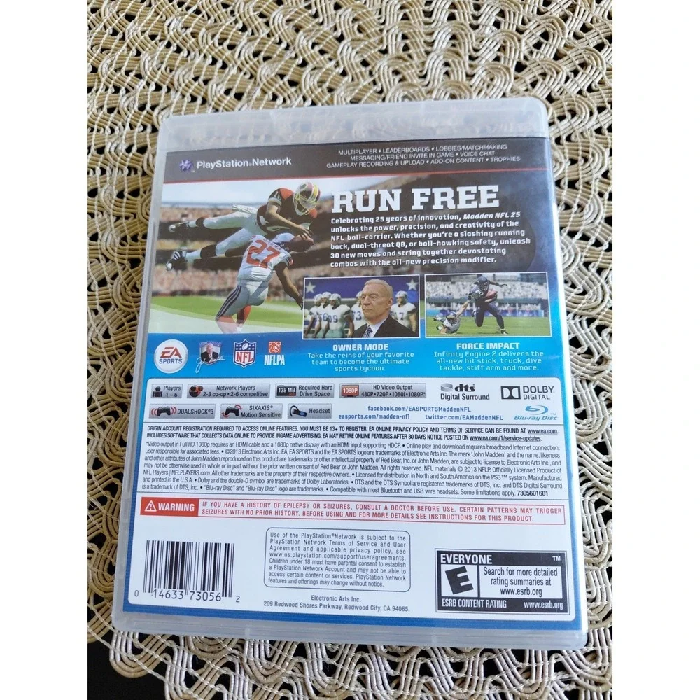 NFL Madden 25 ‎ 1989-2014 Edition PlayStation 3